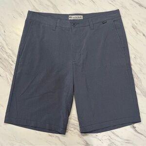 Travis Mathew Men's 34 Athletic Golf Chino Shorts Blue 10” Inseam Stretch